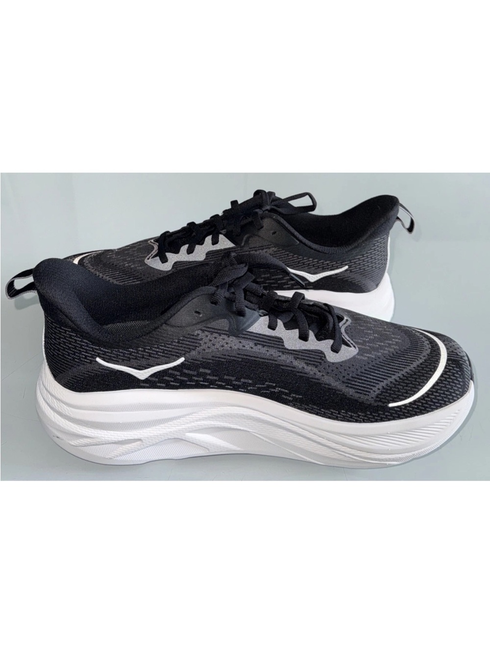 Hoka ONE ONE 🔥 Skyflow Black Athletic Running Sneakers Sz 12 1155111 BWHT NEW - Picture 13 of 14